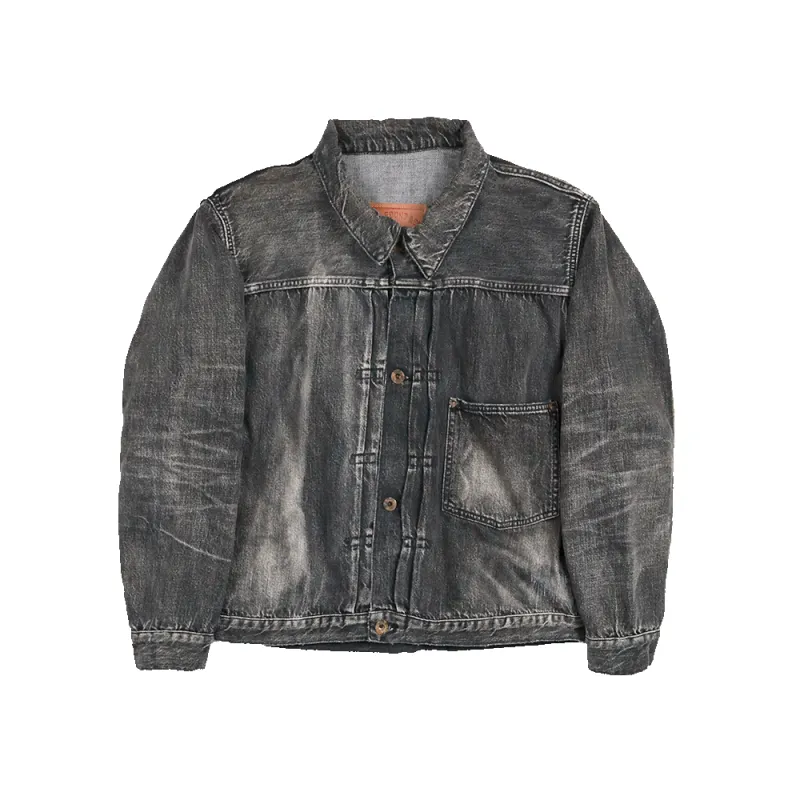 [2026SS] S2107BKSSHW WWII Model 11.5oz Black Denim Jacket HW “Master Of Reality” sold by Full Count