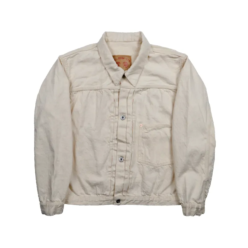 [2026SS] S2107ECSS WWII Model 11.5oz Ecru Denim Jacket (Raw) sold by Full Count