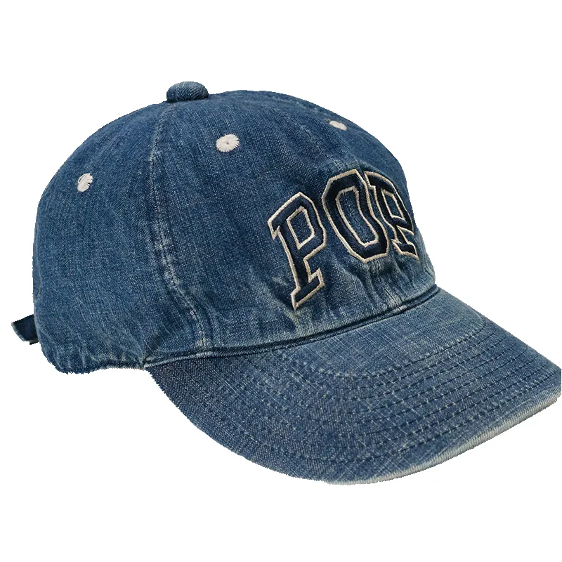 [2025AW] PTC-003HW 6Panel Denim Baseball Cap Vintage Wash sold by Full Count