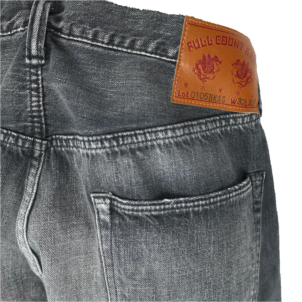 0105BKSSHW Wide Black Selvedge Denim Dartford(Super Smooth) sold by Full Count product image thumbnail 3