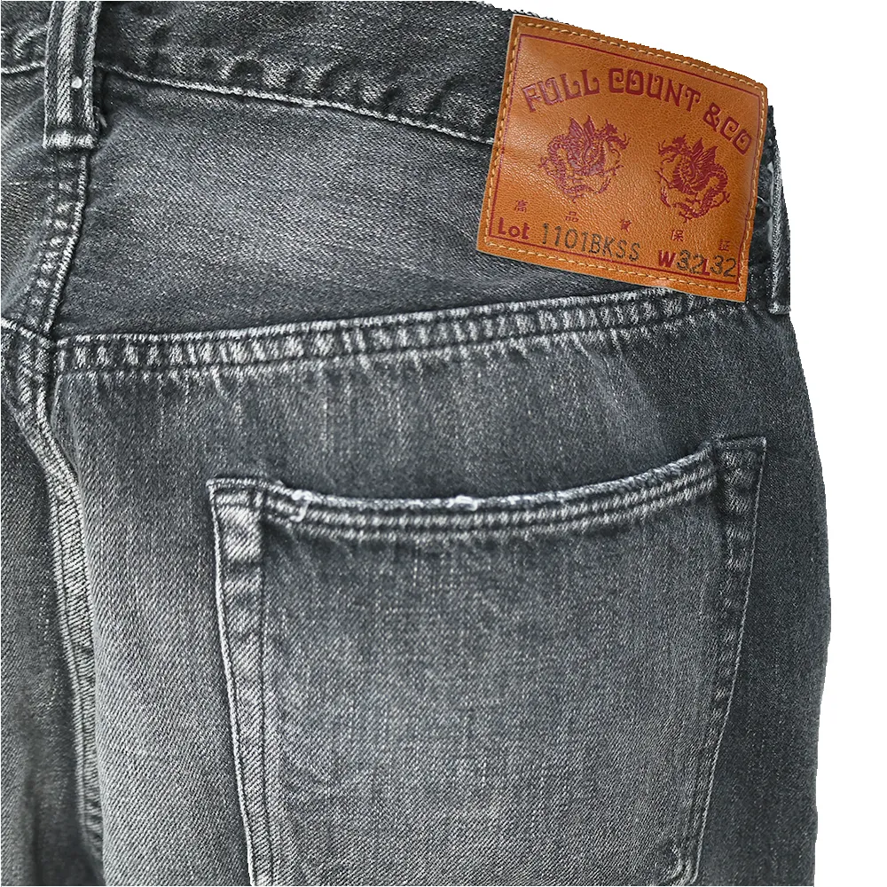 1101BKSSHW Straight Black Selvedge Denim Dartford(Super Smooth) sold by Full Count product image thumbnail 3
