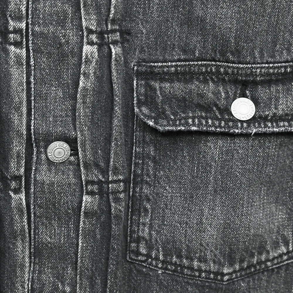 2107BKSSHW Type 1 Black Denim Jacket Dartford (Super Smooth) sold by Full Count product image thumbnail 3