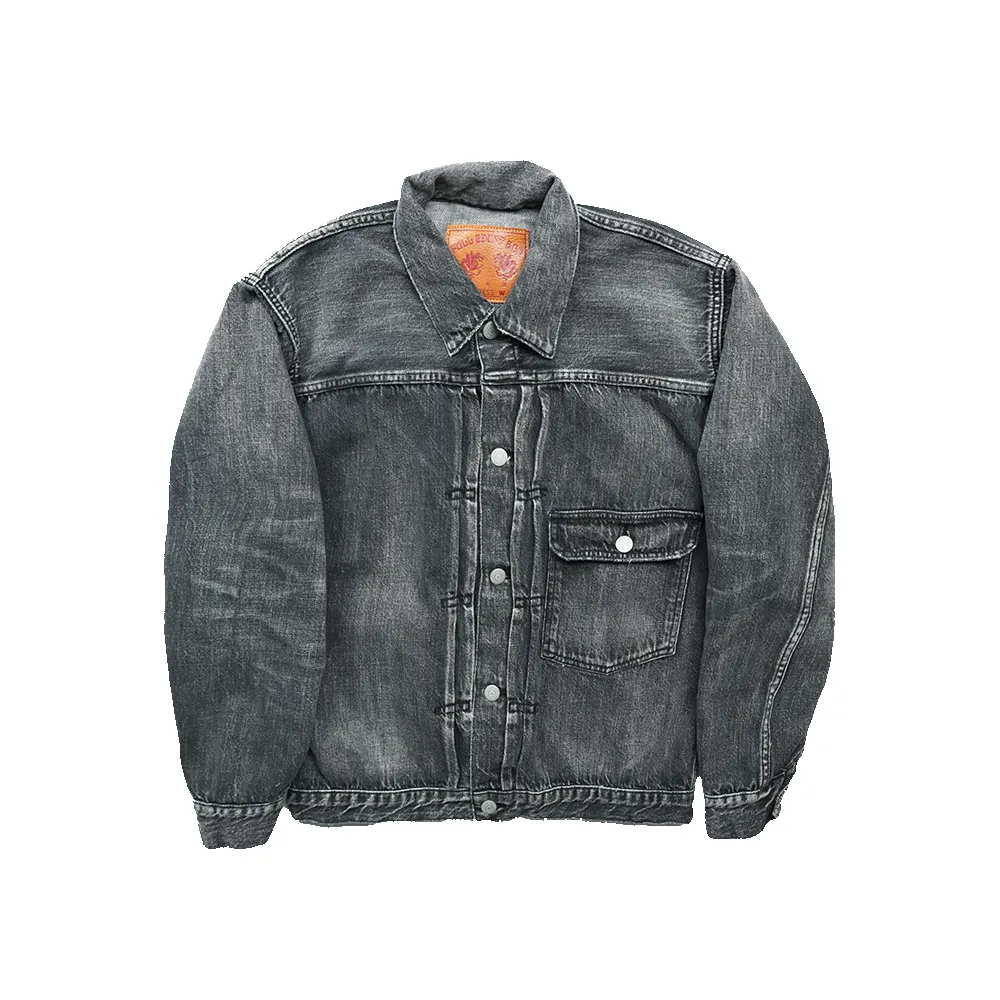 2107BKSSHW Type 1 Black Denim Jacket Dartford (Super Smooth) sold by Full Count
