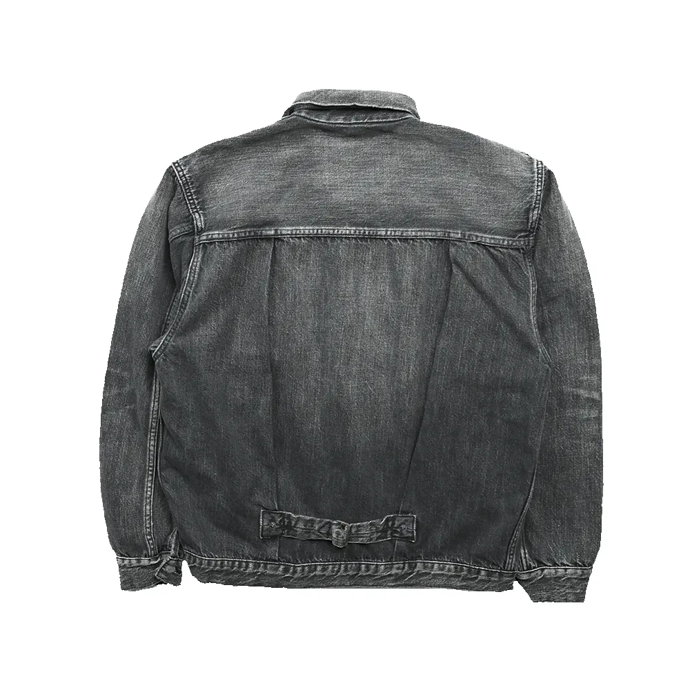 2107BKSSHW Type 1 Black Denim Jacket Dartford (Super Smooth) sold by Full Count product image thumbnail 5