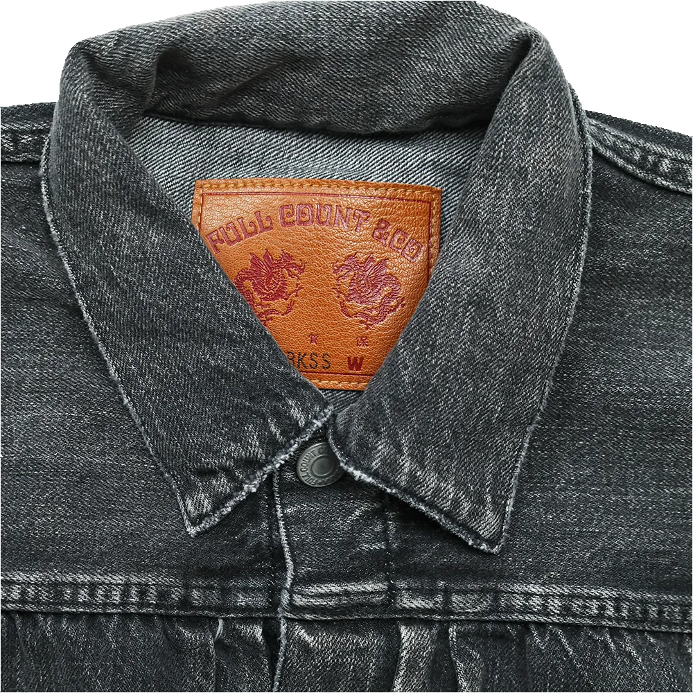 2107BKSSHW Type 1 Black Denim Jacket Dartford (Super Smooth) sold by Full Count product image thumbnail 2