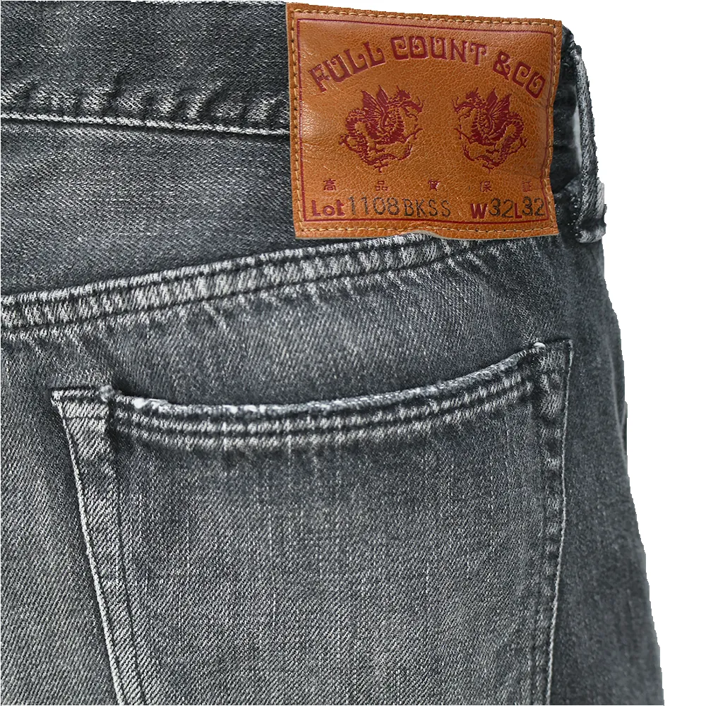 1108BKSSHW Slim Straight Black Selvedge Denim Dartford(Super Smooth) sold by Full Count product image thumbnail 4