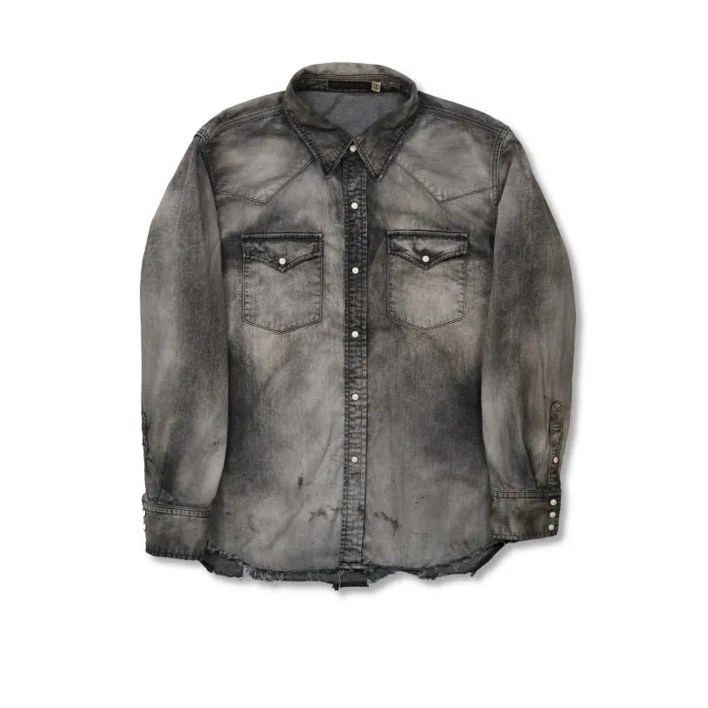 4894HW-25 Denim Western Shirt HW “Looks That Kill” sold by Full Count