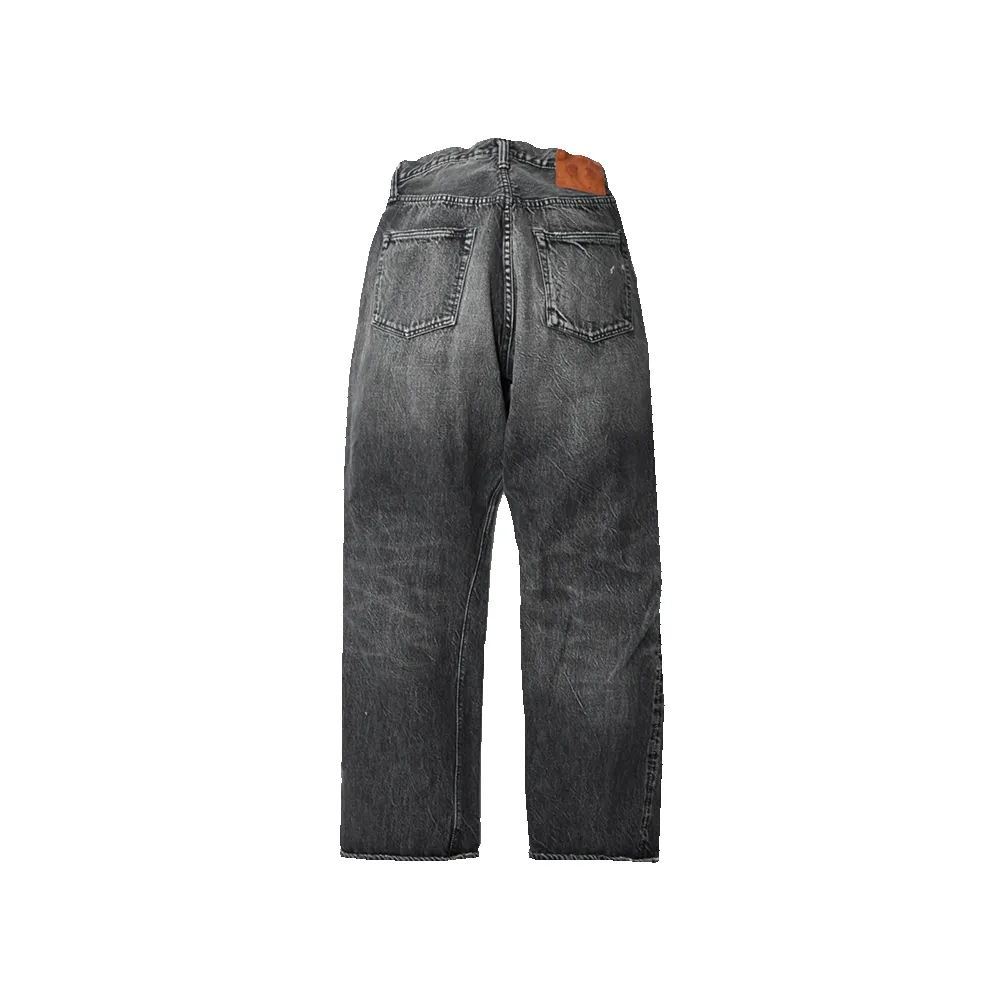 0105BKHW - Wide Black Denim Dartford - sold by Full Count product image thumbnail 2