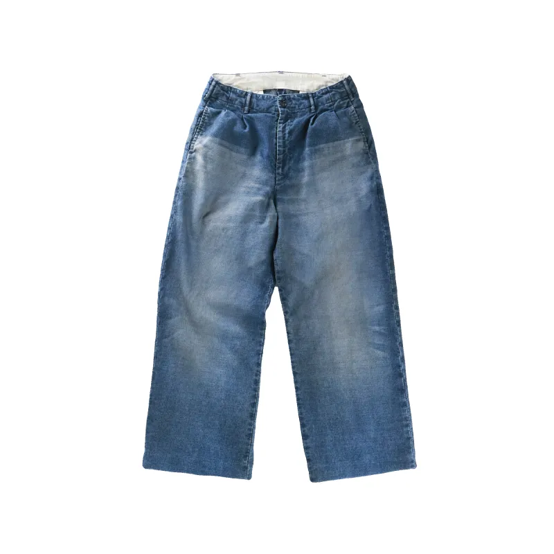 [2026AW] 1146HW Indigo Pique Wide Tuck Trousers HW made by Full Count