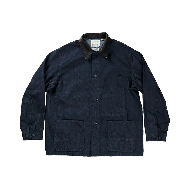 [2026AW] GFC2001 Leather Collar Denim Chore Jacket made by Full Count