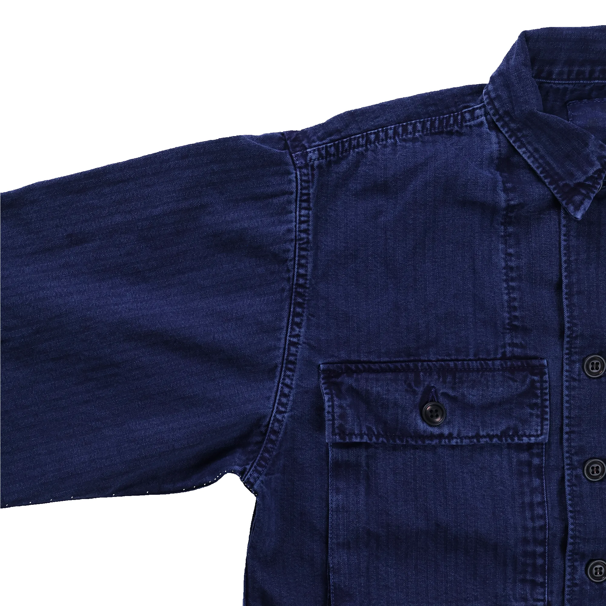 2000BIG M43 Herringbone Jacket (Blue in Green Exclusive) sold by Full Count product image thumbnail 5