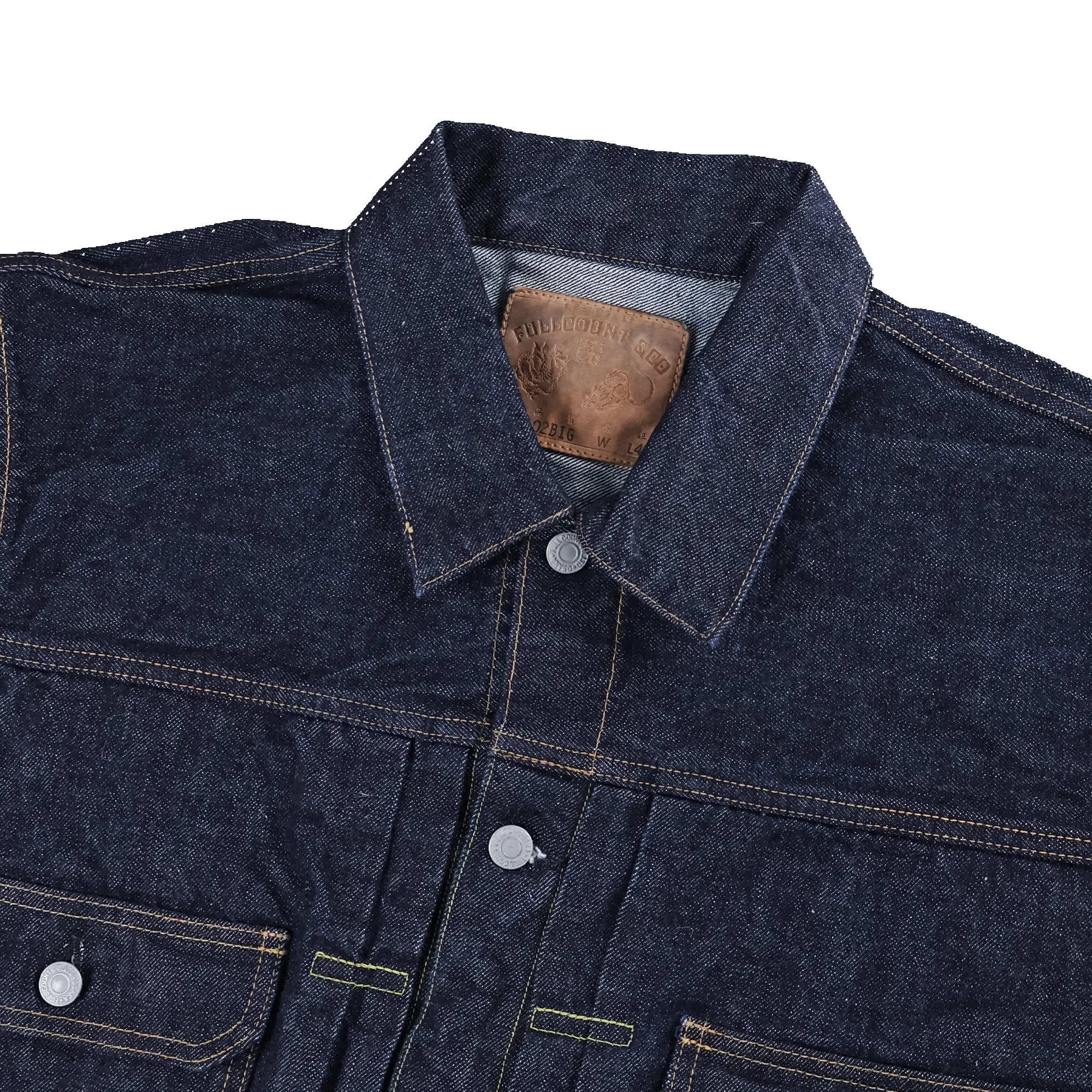 2102BIG Type 2 Denim Jacket (Blue in Green Exclusive) sold by Full Count product image thumbnail 3