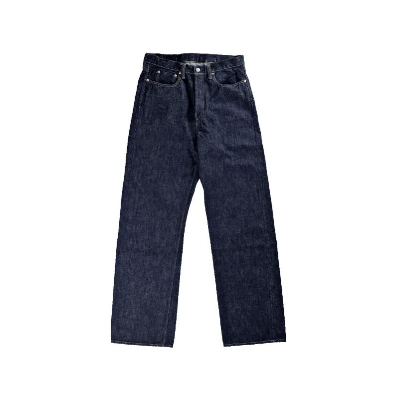 0107BIG Wide Straight Denim (Blue in Green Exclusive) made by Full Count