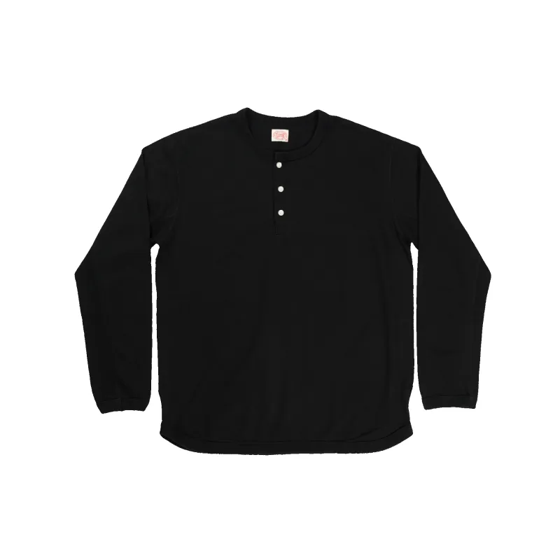 5222LH-SOS Flat Seam Heavyweight Longsleeve Henley T Shirt (Limited-Edition Color) made by Full Count