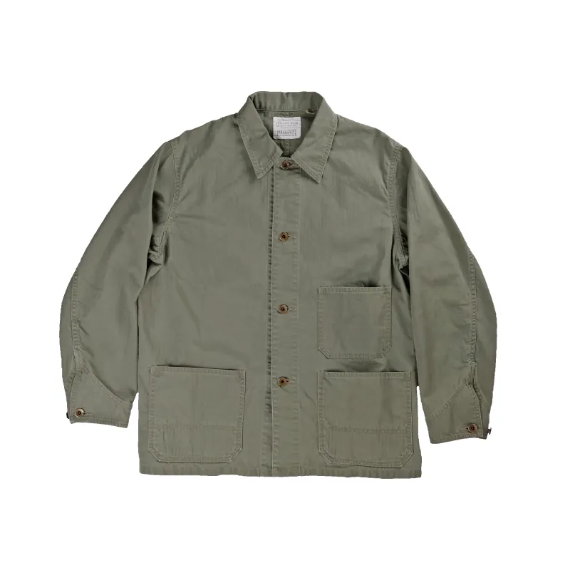 [2027SS] 2015-18 Vat Dye Herringbone Chore Jacket made by Full Count