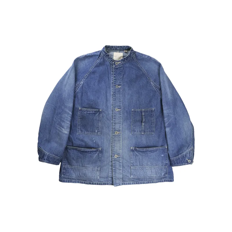 [2027SS] 2063HW-2 Denim Stand Collar Chore Jacket H.W. made by Full Count