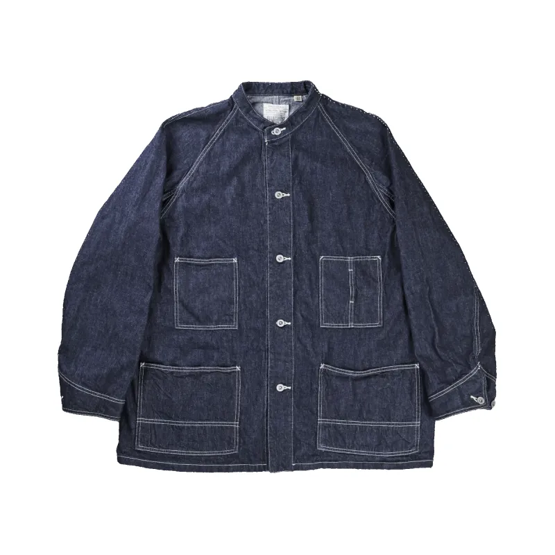 [2027SS] 2063-2 Denim Stand Collar Chore Jacket made by Full Count
