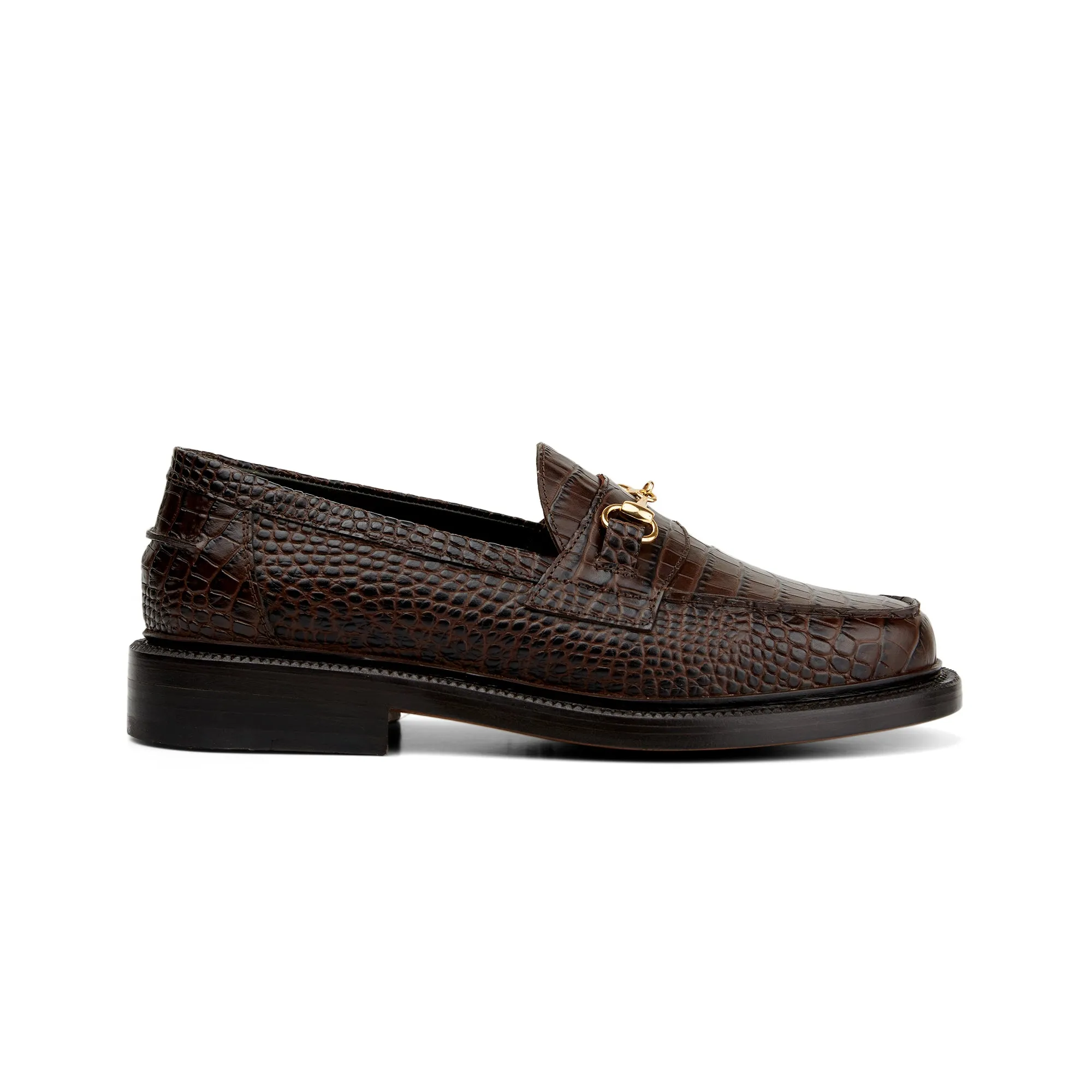 The Mason Horse Bit Loafer, Walnut Croc sold by Blackstock & Weber product image thumbnail 2