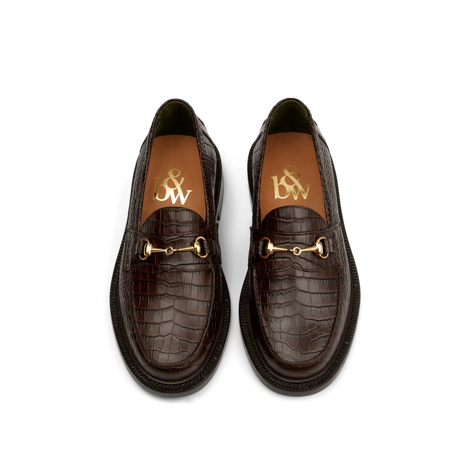The Mason Horse Bit Loafer, Walnut Croc sold by Blackstock & Weber product image thumbnail 3