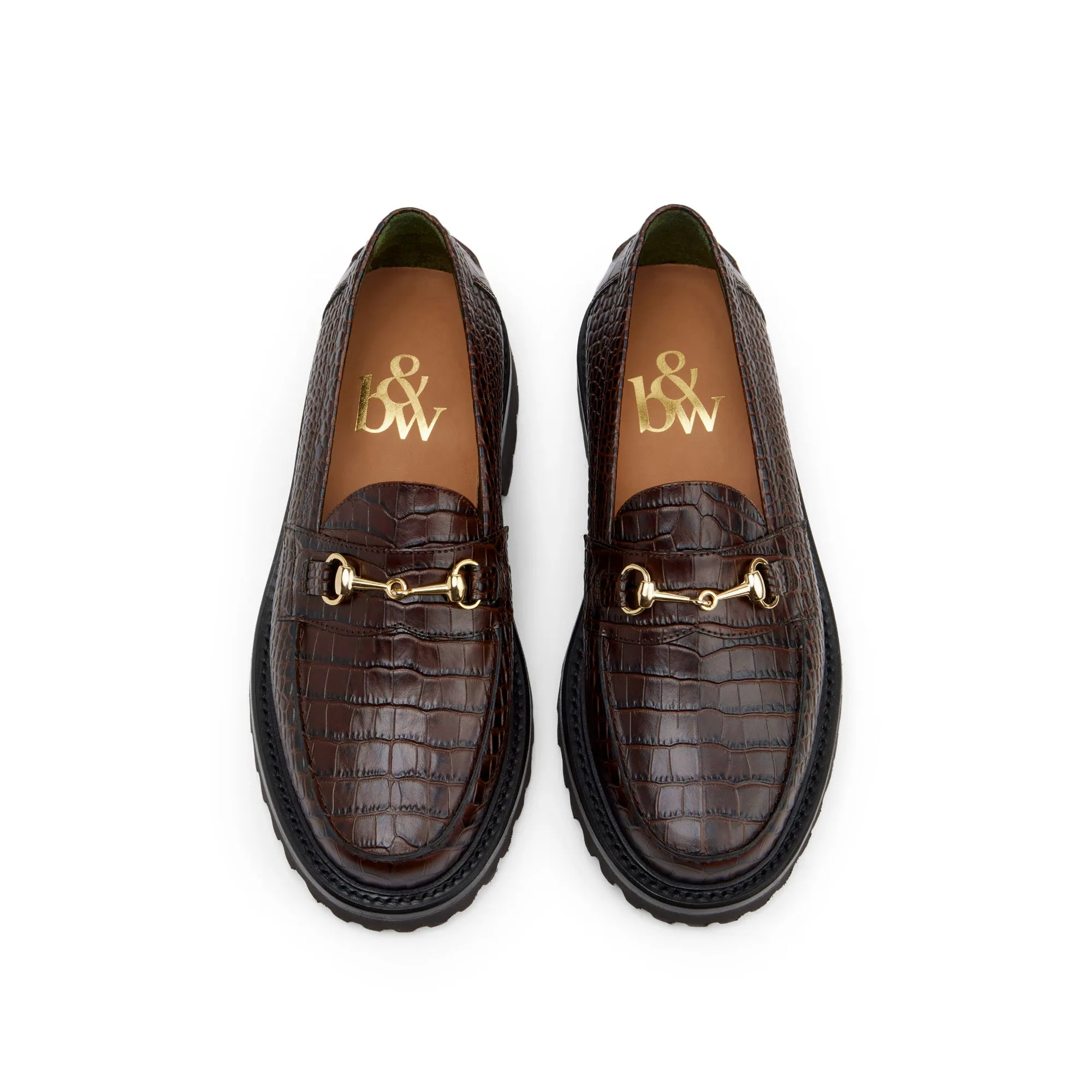 The Mason Horse Bit Loafer, Walnut Croc, Vibram 1757 Lug Sole sold by Blackstock & Weber product image thumbnail 3