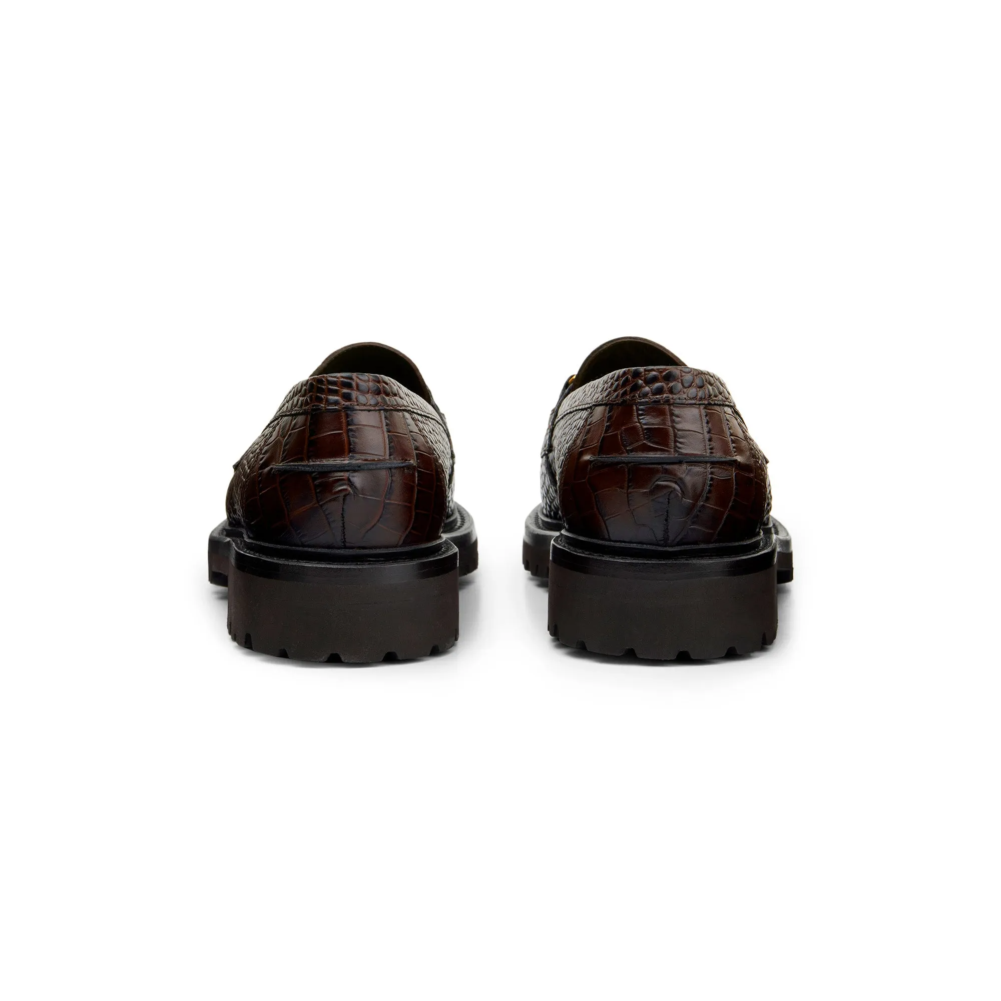 The Mason Horse Bit Loafer, Walnut Croc, Vibram 1757 Lug Sole sold by Blackstock & Weber product image thumbnail 4