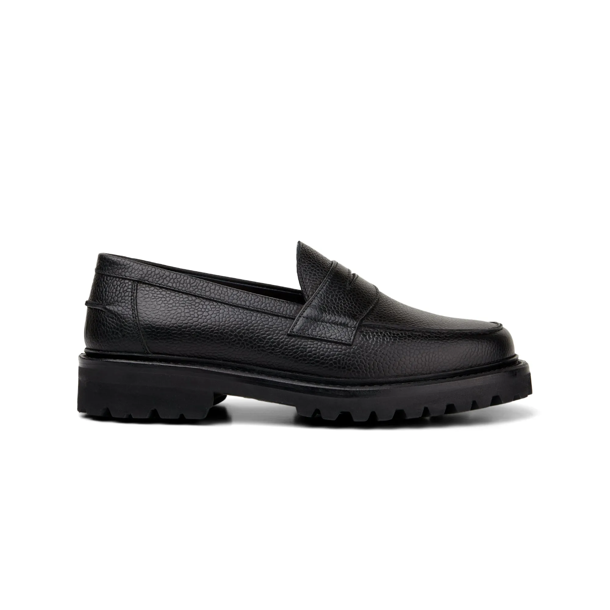 The Ellis Penny Loafer, Onyx, Vibram 1757 Lug Sole sold by Blackstock & Weber product image thumbnail 2