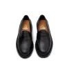 The Ellis Penny Loafer, Onyx, Vibram 1757 Lug Sole sold by Blackstock & Weber