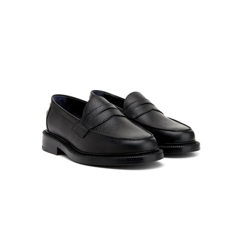 The Ellis Penny Loafer, Onyx sold by Blackstock & Weber