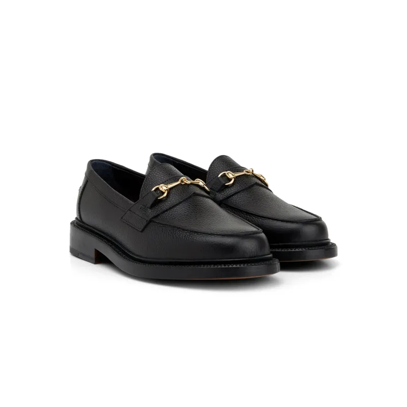 The Mason Horse Bit Loafer, Onyx sold by Blackstock & Weber