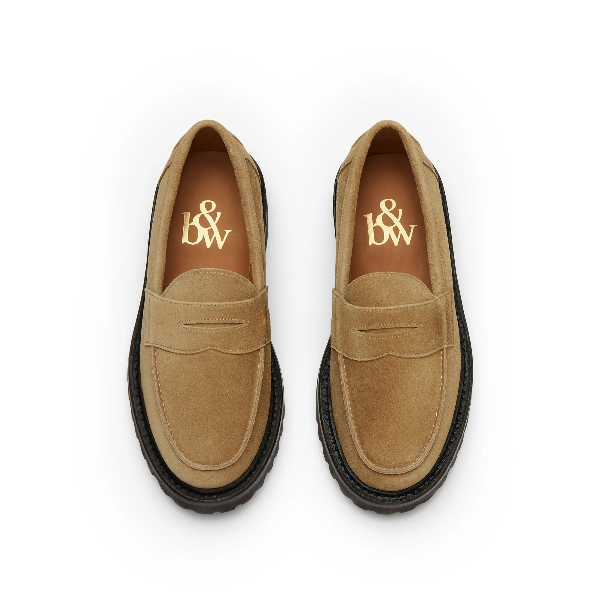 The Ellis Penny Loafer, Almond, Lug Sole sold by Blackstock & Weber product image thumbnail 3