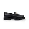 The Mason Horse Bit Loafer, Onyx, Lug Sole sold by Blackstock & Weber