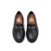 The Mason Horse Bit Loafer, Onyx, Lug Sole sold by Blackstock & Weber