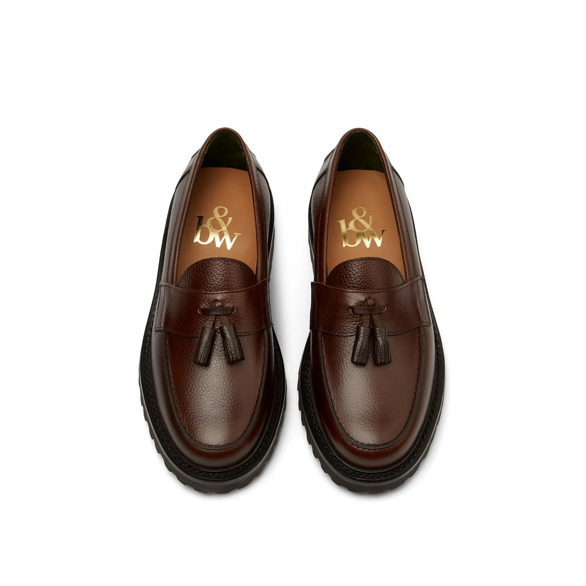 The Clásico Tassel Loafer, Chocolate, Lug Sole sold by Blackstock & Weber product image thumbnail 3