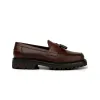 The Clásico Tassel Loafer, Chocolate, Lug Sole sold by Blackstock & Weber