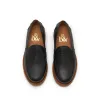 The Ellis Penny Loafer, Onyx, Crepe sold by Blackstock & Weber