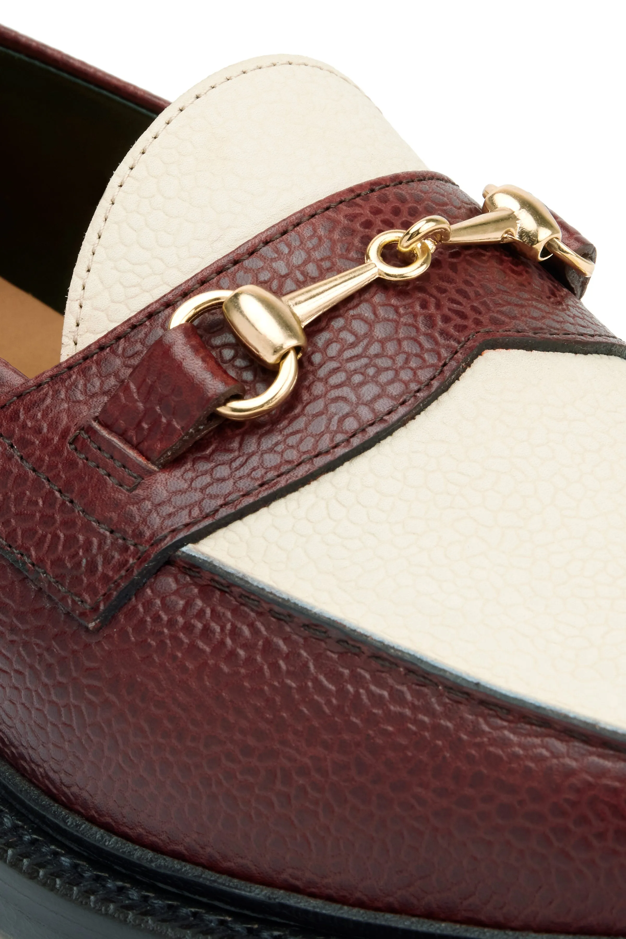 The Mason Horse Bit Loafer, Bordeaux/Cream sold by Blackstock & Weber product image thumbnail 5