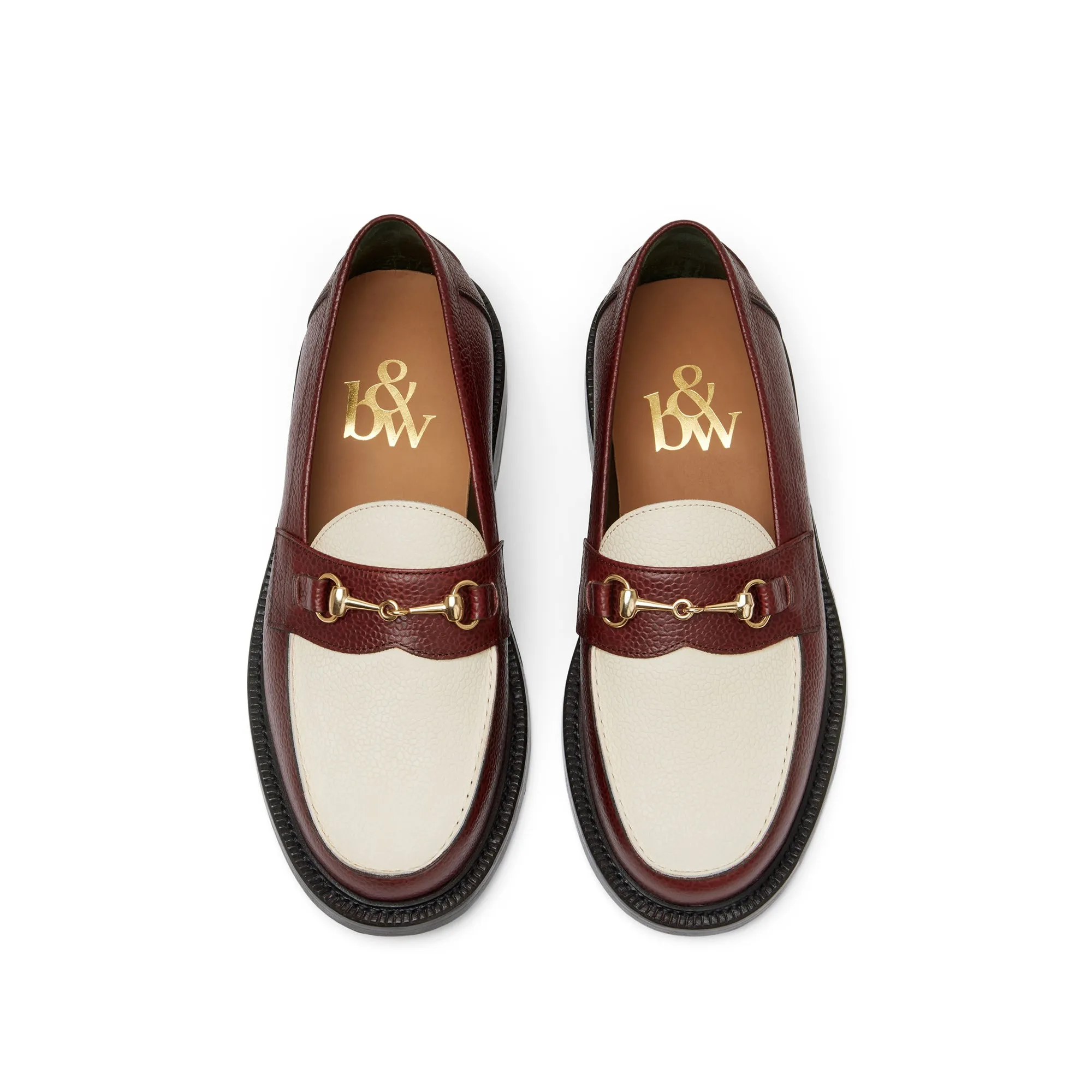 The Mason Horse Bit Loafer, Bordeaux/Cream sold by Blackstock & Weber product image thumbnail 3