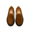 The Ellis Penny Loafer, Tobacco, Vibram 1757 Lug Sole sold by Blackstock & Weber