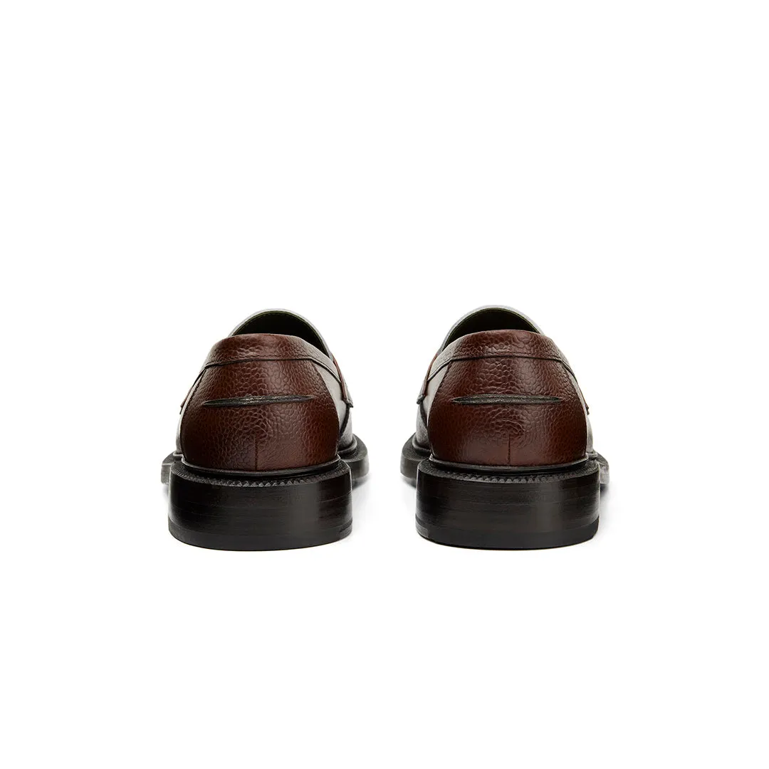 The Ellis Penny Loafer, Chocolate/White sold by Blackstock & Weber product image thumbnail 4