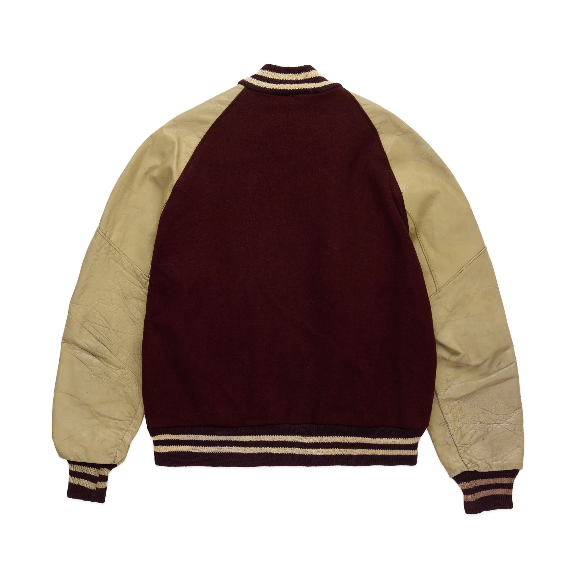 Maroon/Cream Wool Varsity Jacket sold by Blackstock & Weber product image thumbnail 2