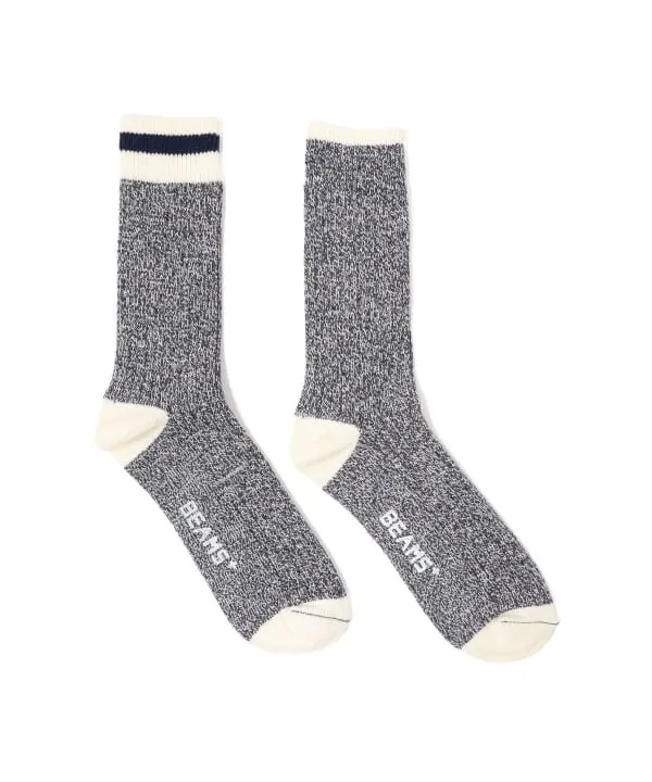 Beams Plus Rag Sock, Navy/Navy Line sold by Blackstock & Weber