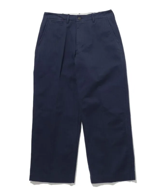 Beams Plus Herringbone Military Trousers, Navy sold by Blackstock & Weber