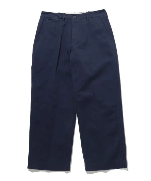 Beams Plus Herringbone Military Trousers, Navy sold by Blackstock & Weber