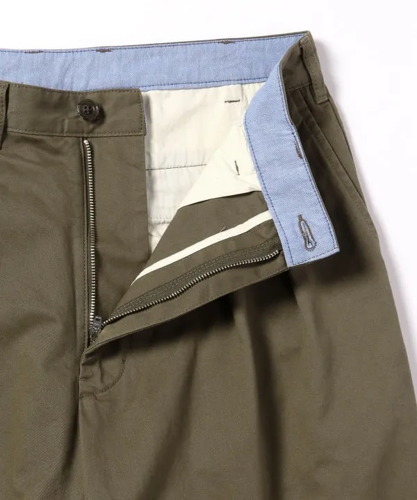 Beams Plus 2-Pleat Tapered Twill Trouser, Olive sold by Blackstock & Weber product image thumbnail 3
