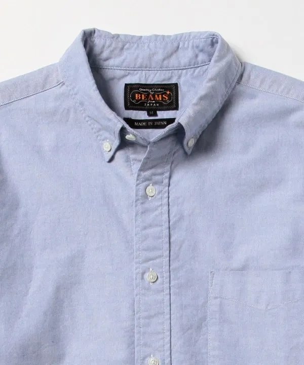 Beams Plus Button Down Oxford, Blue sold by Blackstock & Weber product image thumbnail 3