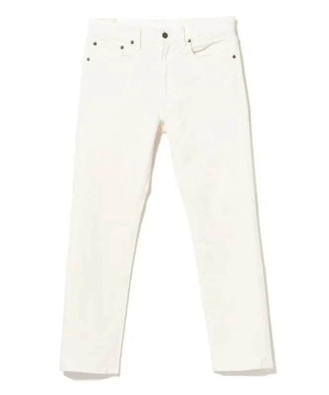 Beams Plus 5 Pocket Corduroy, White sold by Blackstock & Weber