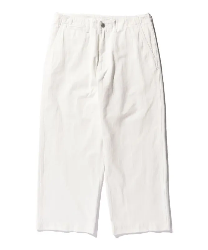 Beams Plus Herringbone Military Trousers, White sold by Blackstock & Weber
