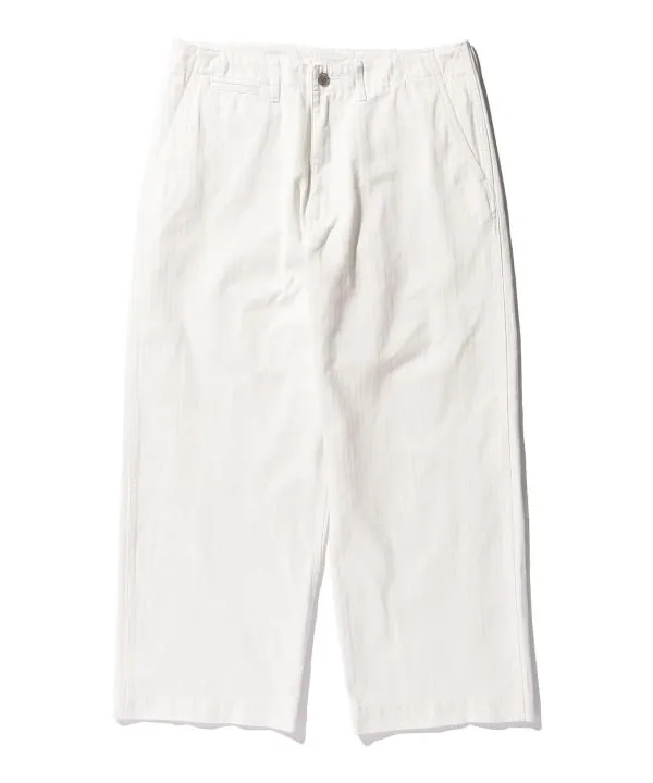 Beams Plus Herringbone Military Trousers, White sold by Blackstock & Weber