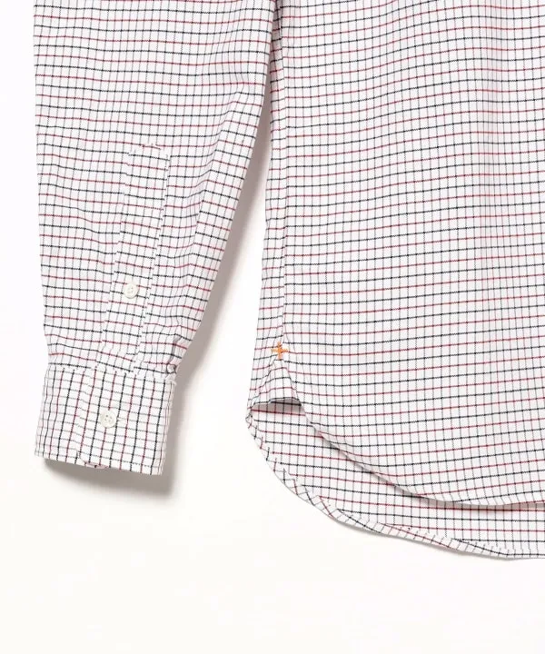 Beams Plus Button Down Oxford Tattersall, Red sold by Blackstock & Weber product image thumbnail 4