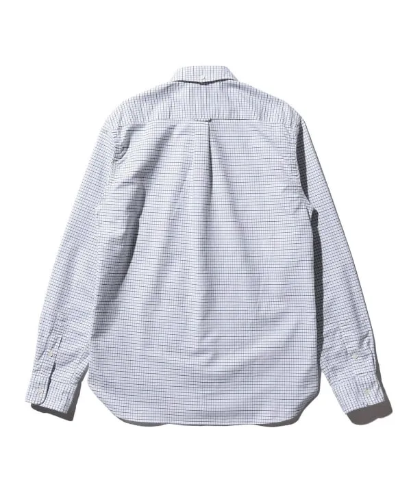 Beams Plus Button Down Oxford Tattersall, Blue sold by Blackstock & Weber product image thumbnail 2